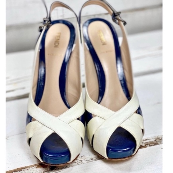 Fendi Spuntata Ultra High Peep Toe Pump Open Toe - Picture 5 of 7